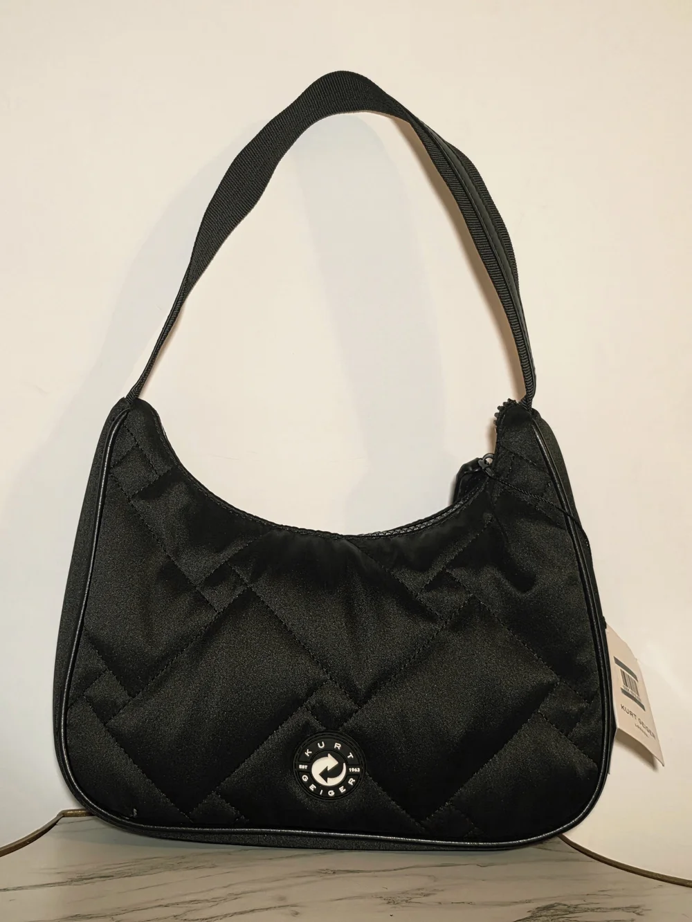 Kurt Geiger Black Quilted Shoulder Bag